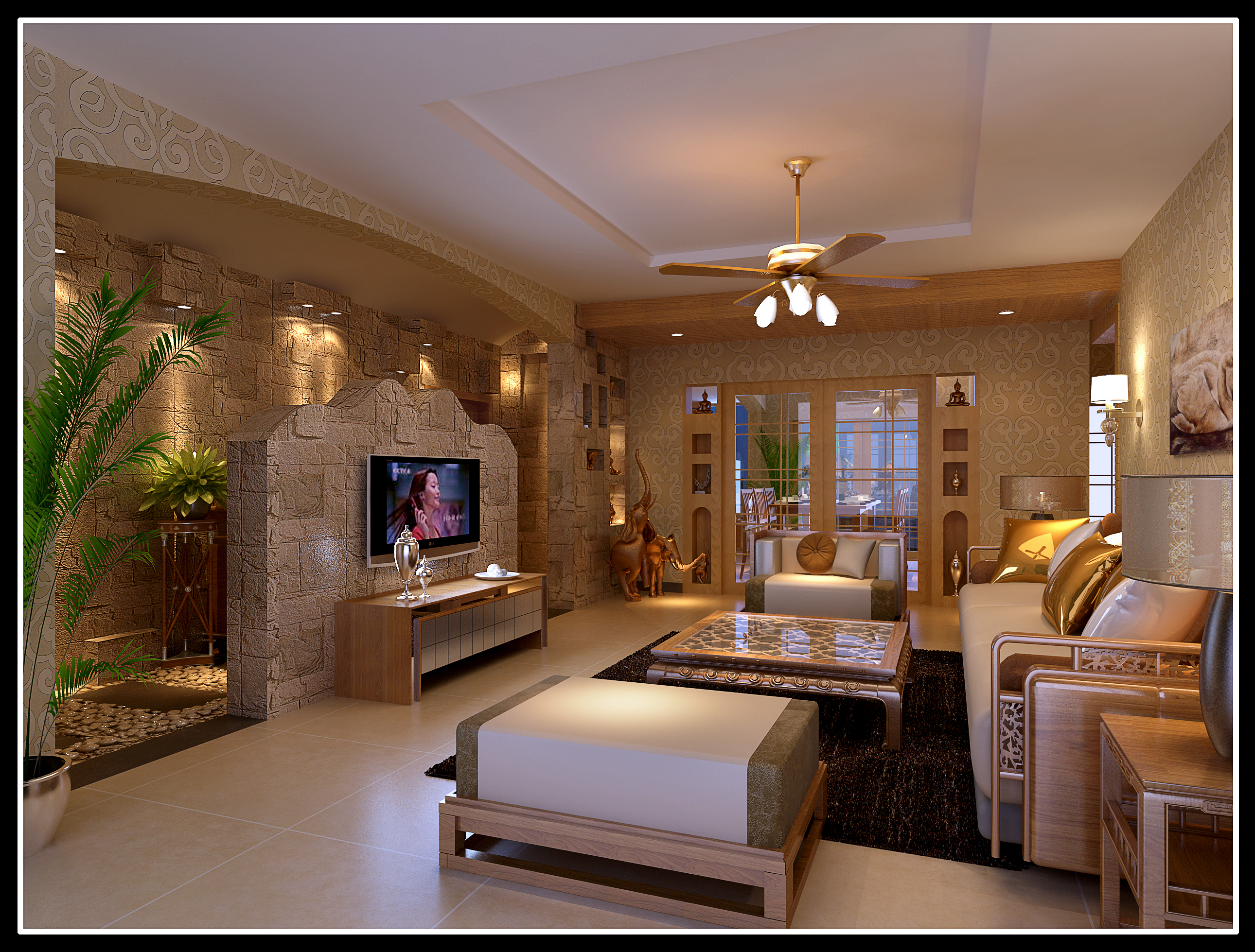 家裝吊扇裝修圖片 &ndash; 設計本裝修效果圖